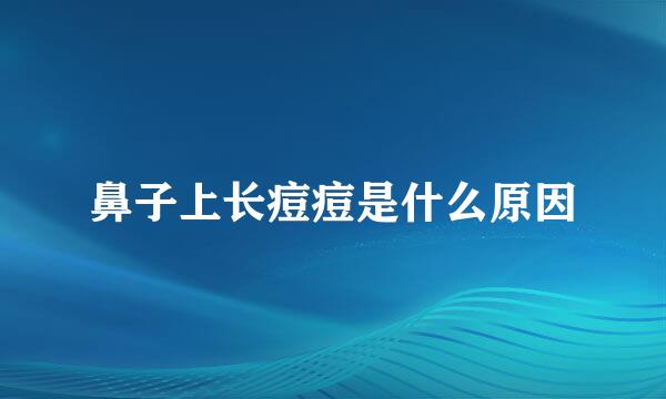 鼻子上长痘痘是什么原因