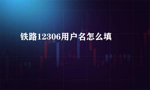 铁路12306用户名怎么填