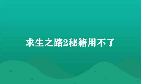 求生之路2秘籍用不了
