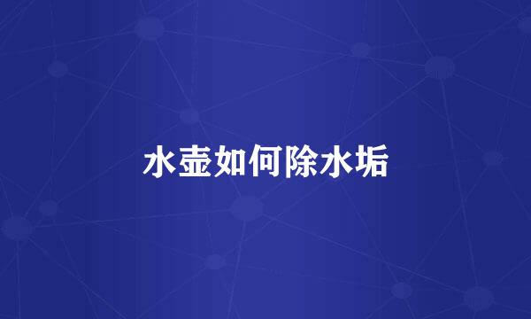 水壶如何除水垢