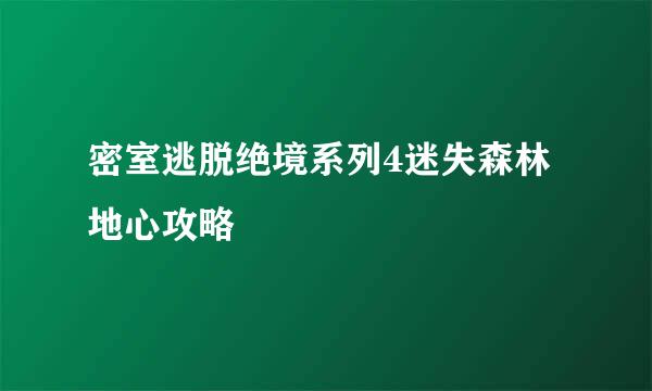 密室逃脱绝境系列4迷失森林地心攻略