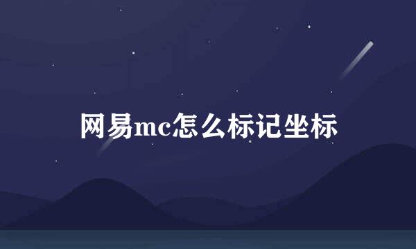 网易mc怎么标记坐标