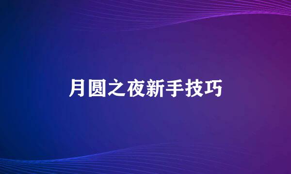 月圆之夜新手技巧