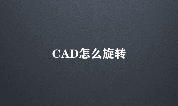 CAD怎么旋转