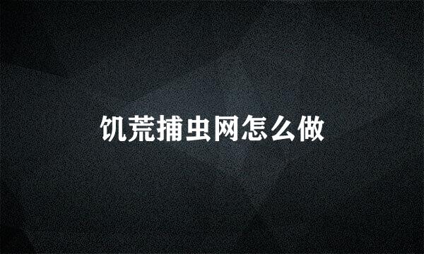 饥荒捕虫网怎么做