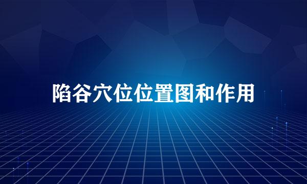 陷谷穴位位置图和作用