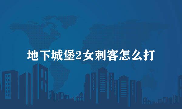 地下城堡2女刺客怎么打