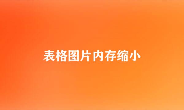表格图片内存缩小