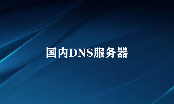 国内DNS服务器