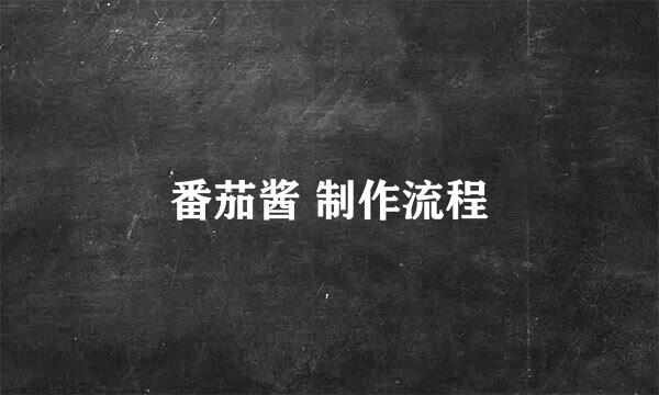 番茄酱 制作流程
