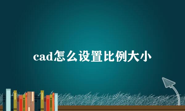 cad怎么设置比例大小