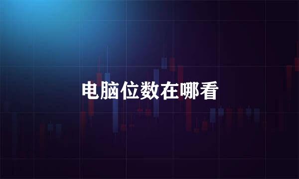 电脑位数在哪看