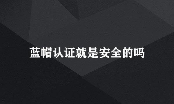 蓝帽认证就是安全的吗