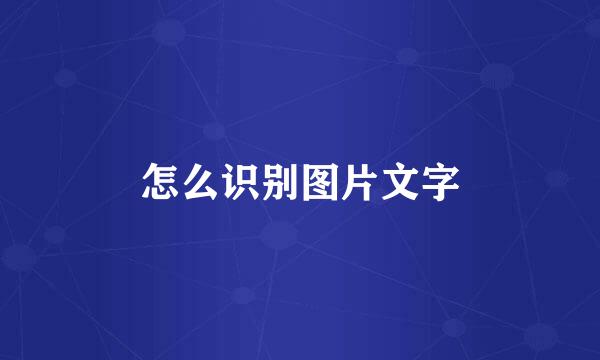 怎么识别图片文字