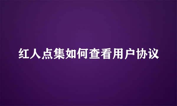 红人点集如何查看用户协议