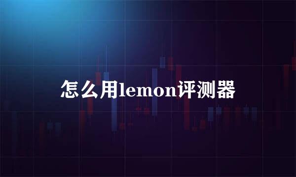 怎么用lemon评测器