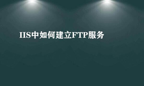 IIS中如何建立FTP服务