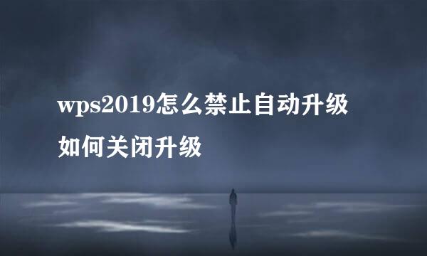 wps2019怎么禁止自动升级 如何关闭升级