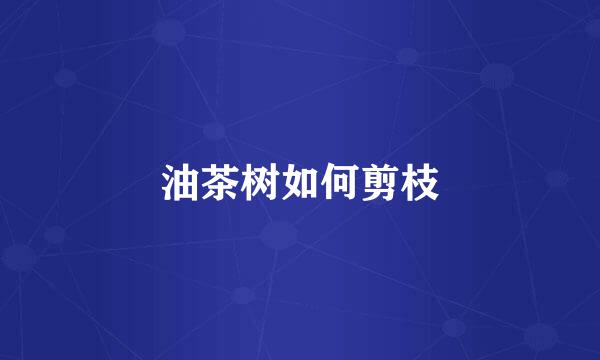 油茶树如何剪枝