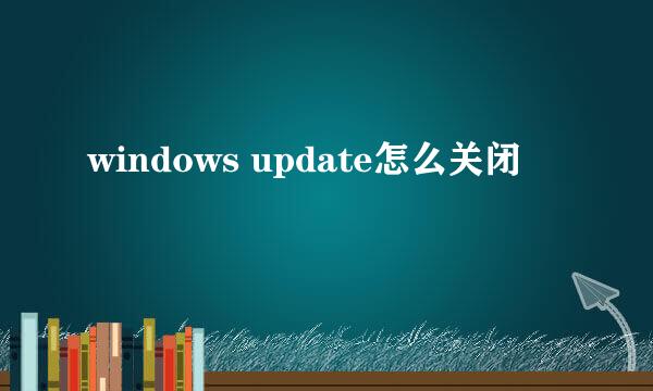windows update怎么关闭
