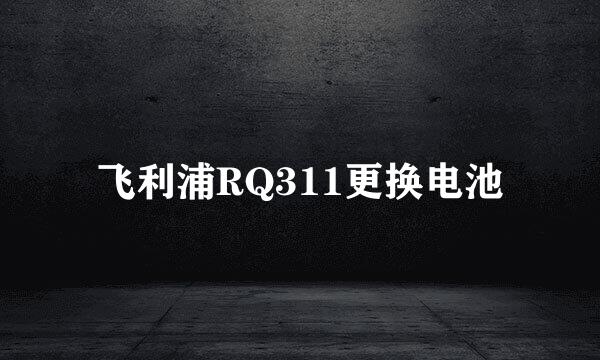 飞利浦RQ311更换电池