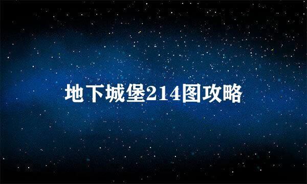 地下城堡214图攻略