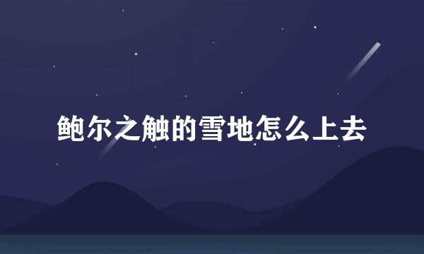 鲍尔之触的雪地怎么上去