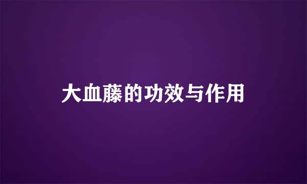 大血藤的功效与作用