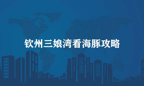 钦州三娘湾看海豚攻略