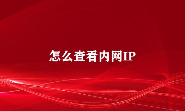 怎么查看内网IP