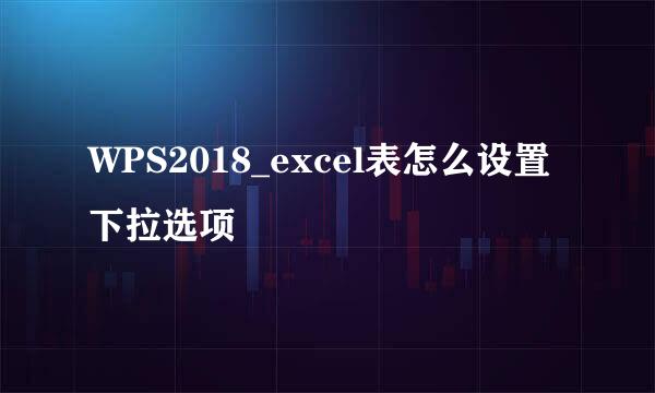 WPS2018_excel表怎么设置下拉选项
