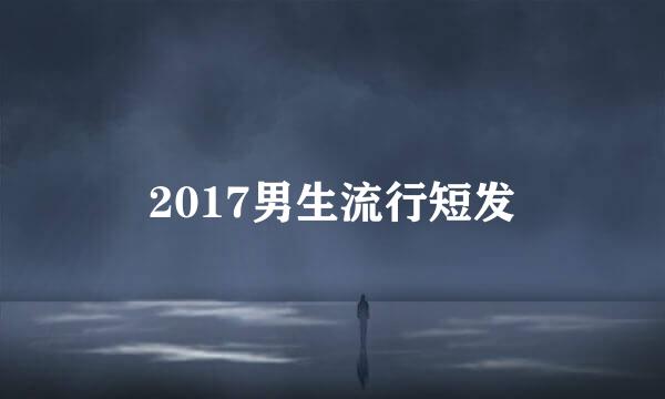 2017男生流行短发