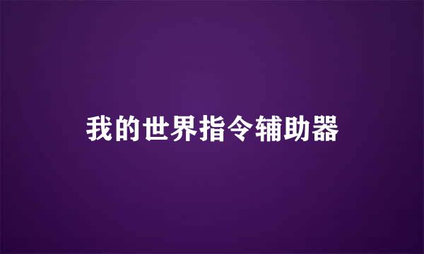 我的世界指令辅助器