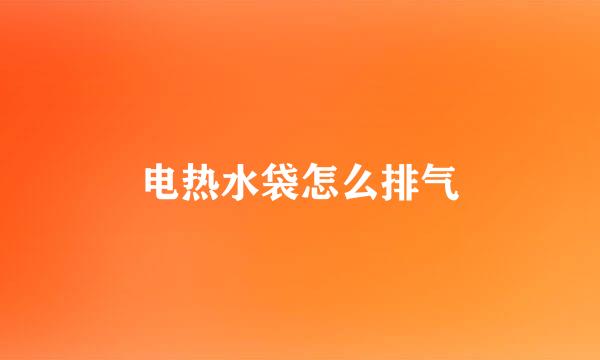 电热水袋怎么排气