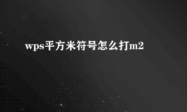 wps平方米符号怎么打m2
