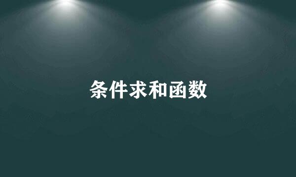 条件求和函数