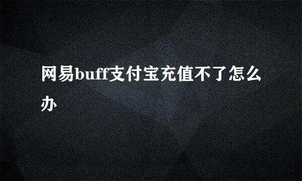 网易buff支付宝充值不了怎么办