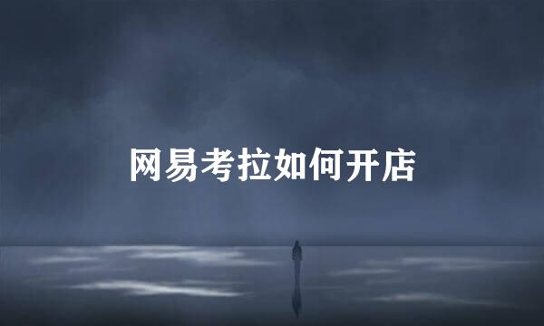 网易考拉如何开店