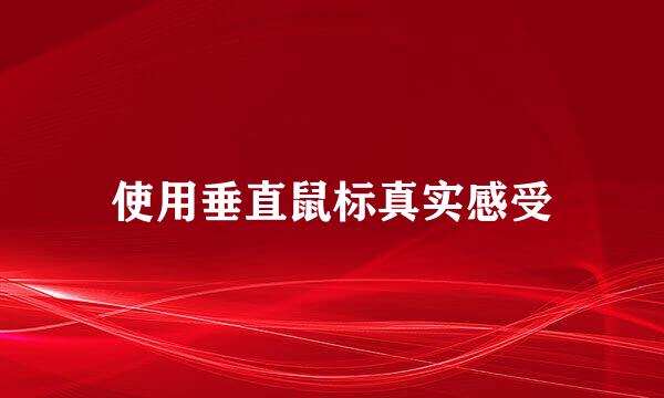 使用垂直鼠标真实感受