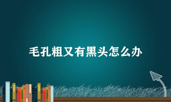毛孔粗又有黑头怎么办