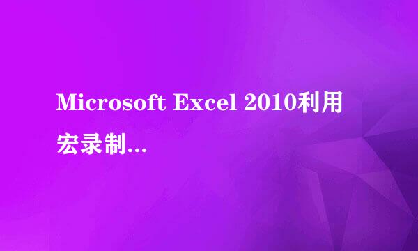 Microsoft Excel 2010利用宏录制制作工资条