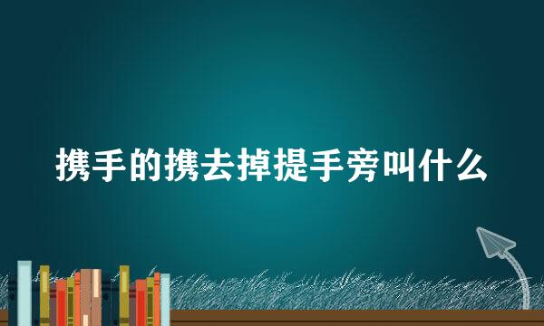 携手的携去掉提手旁叫什么