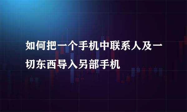 如何把一个手机中联系人及一切东西导入另部手机