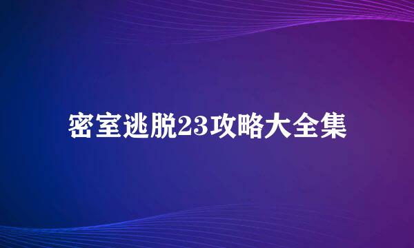 密室逃脱23攻略大全集