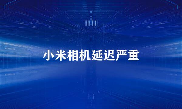 小米相机延迟严重