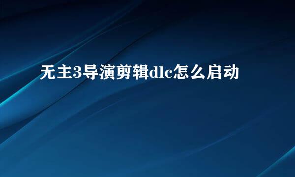 无主3导演剪辑dlc怎么启动