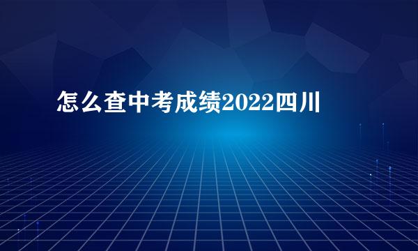怎么查中考成绩2022四川