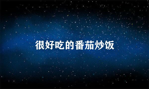 很好吃的番茄炒饭