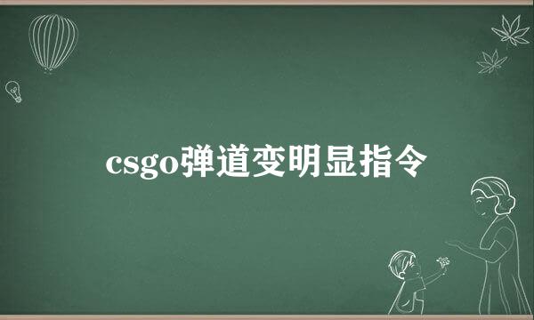 csgo弹道变明显指令