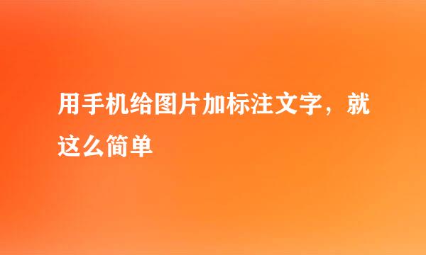 用手机给图片加标注文字，就这么简单